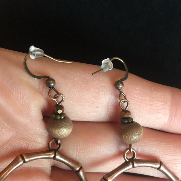 Ethnic Style Dangle Hoop Earrings - Picture 5 of 7